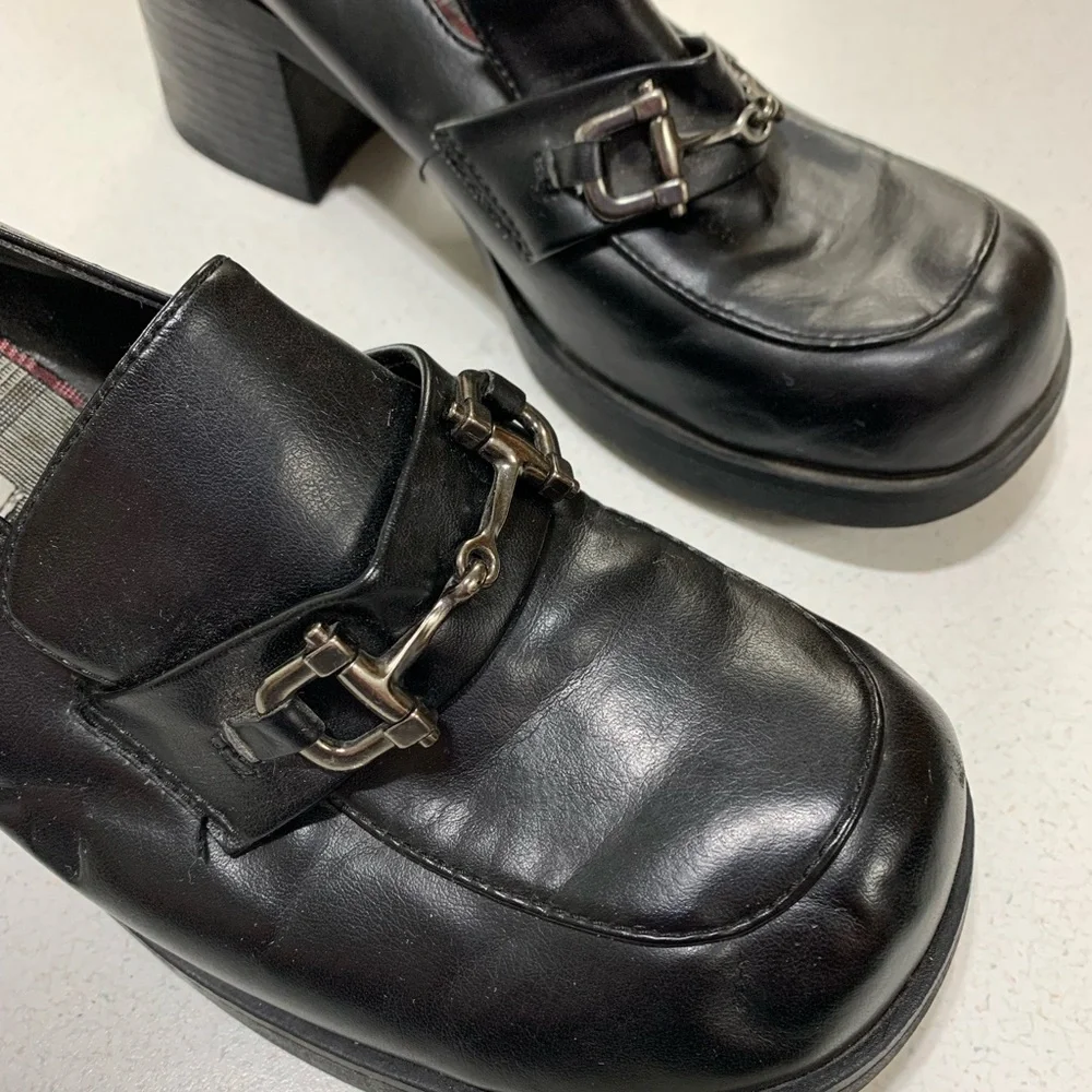 Vintage Lower East Side Heels Women Chunky Lug Sole Platform Whimsigoth Shoes